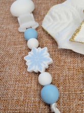 Load image into Gallery viewer, Snowflake Pacifier Clip, Silicone
