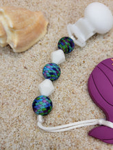 Load image into Gallery viewer, Mermaid Pacifier Clip with Matching Teether, Silicone
