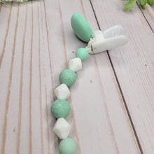 Load image into Gallery viewer, Mint Fox Pacifier Clip with Teether, Silicone, Boho
