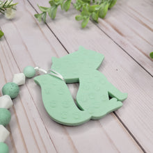 Load image into Gallery viewer, Mint Fox Pacifier Clip with Teether, Silicone, Boho
