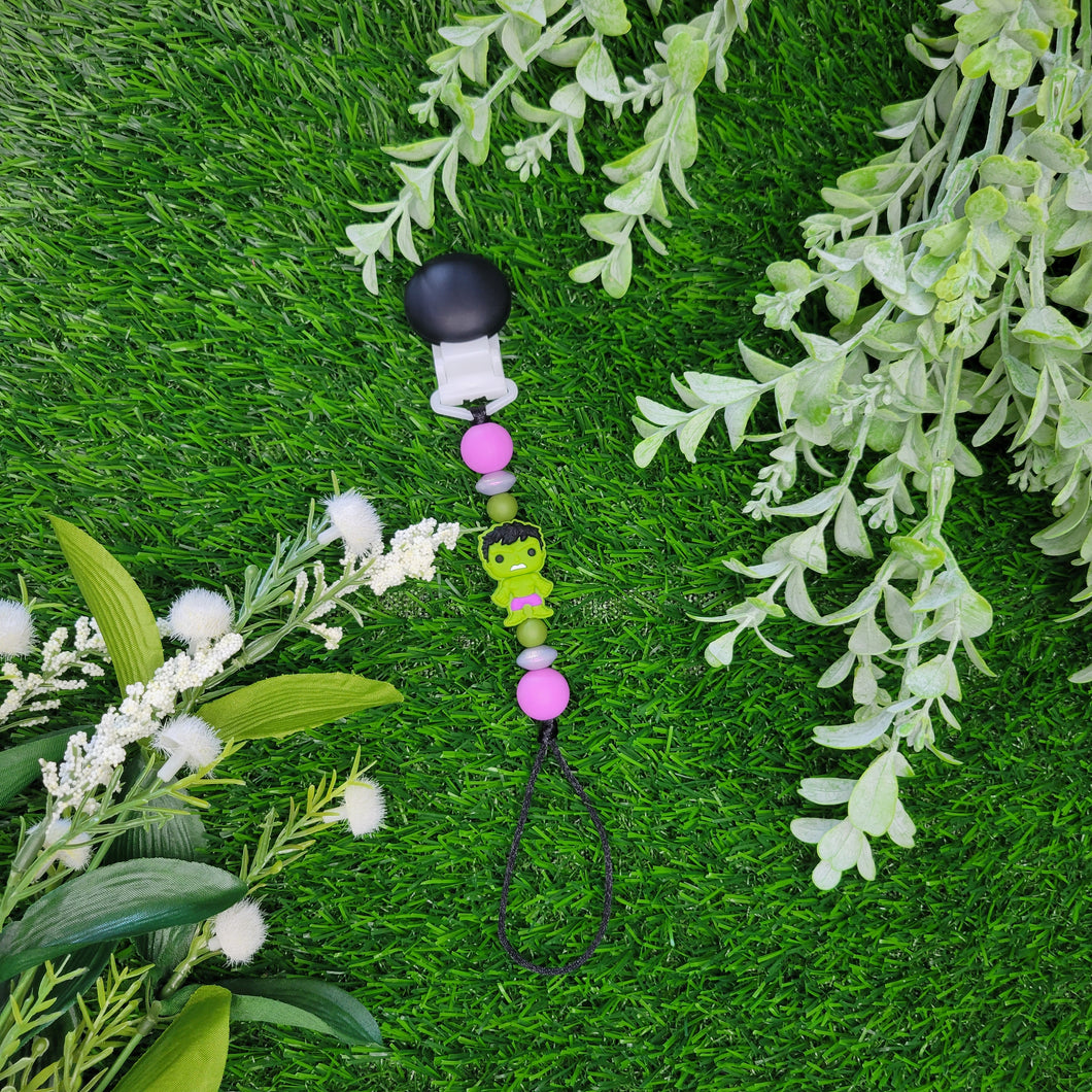 Hulk Inspired Pacifier Clip, Silicone
