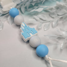 Load image into Gallery viewer, Blue Castle Pacifier Clip, Silicone
