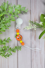 Load image into Gallery viewer, Orange Bird Pacifier Clip
