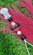 Load image into Gallery viewer, Red Girl Mouse Pacifier Clip

