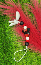 Load image into Gallery viewer, Red Girl Mouse Pacifier Clip
