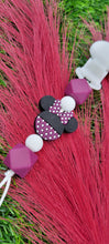 Load image into Gallery viewer, Purple Girl Mouse Pacifier Clip
