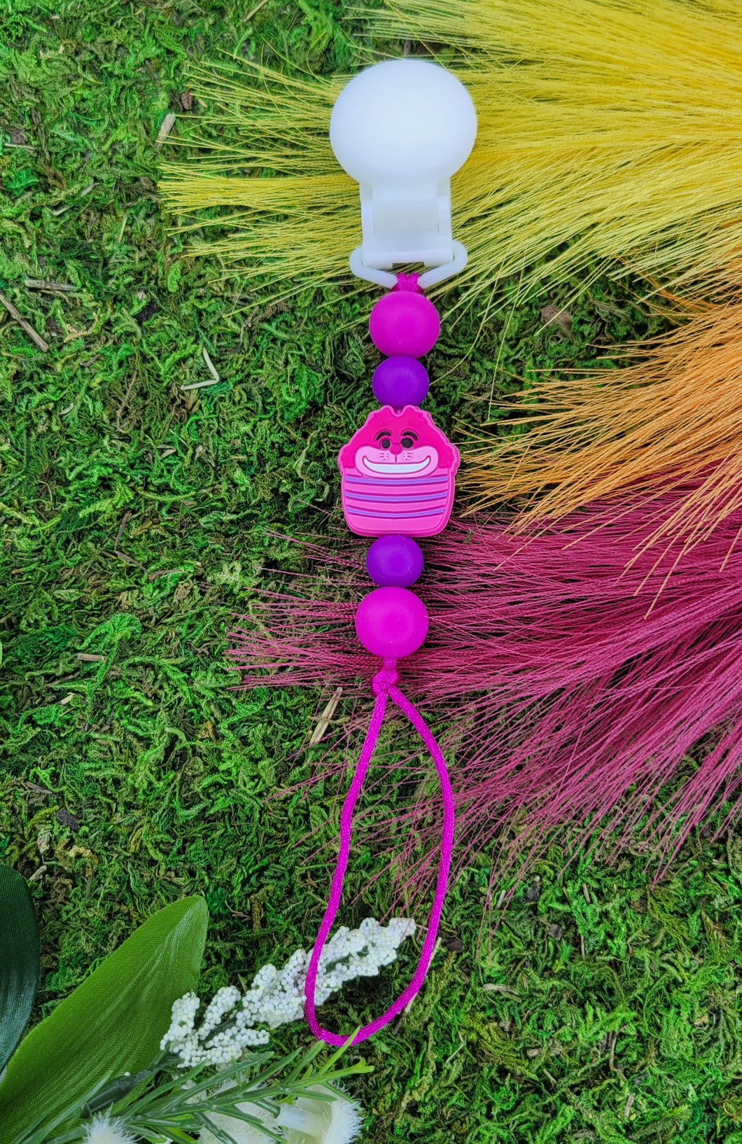 Chesire Cat Pacifier Clip