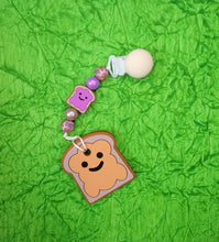 Load image into Gallery viewer, PB &amp; J Pacifier Clip with Teether
