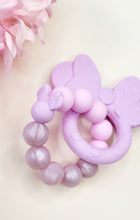 Load image into Gallery viewer, Lavender &amp; Pearl Mouse Teething Ring

