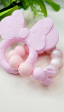 Load image into Gallery viewer, Baby Pink &amp; Pearl Mouse Teething Ring
