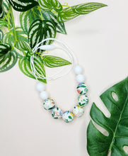 Load image into Gallery viewer, White Floral Nursing/Teething Necklace
