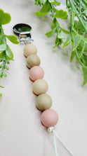 Load image into Gallery viewer, Soft Pink &amp; Beechwood Pacifier Clip
