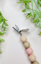 Load image into Gallery viewer, Soft Pink &amp; Beechwood Pacifier Clip

