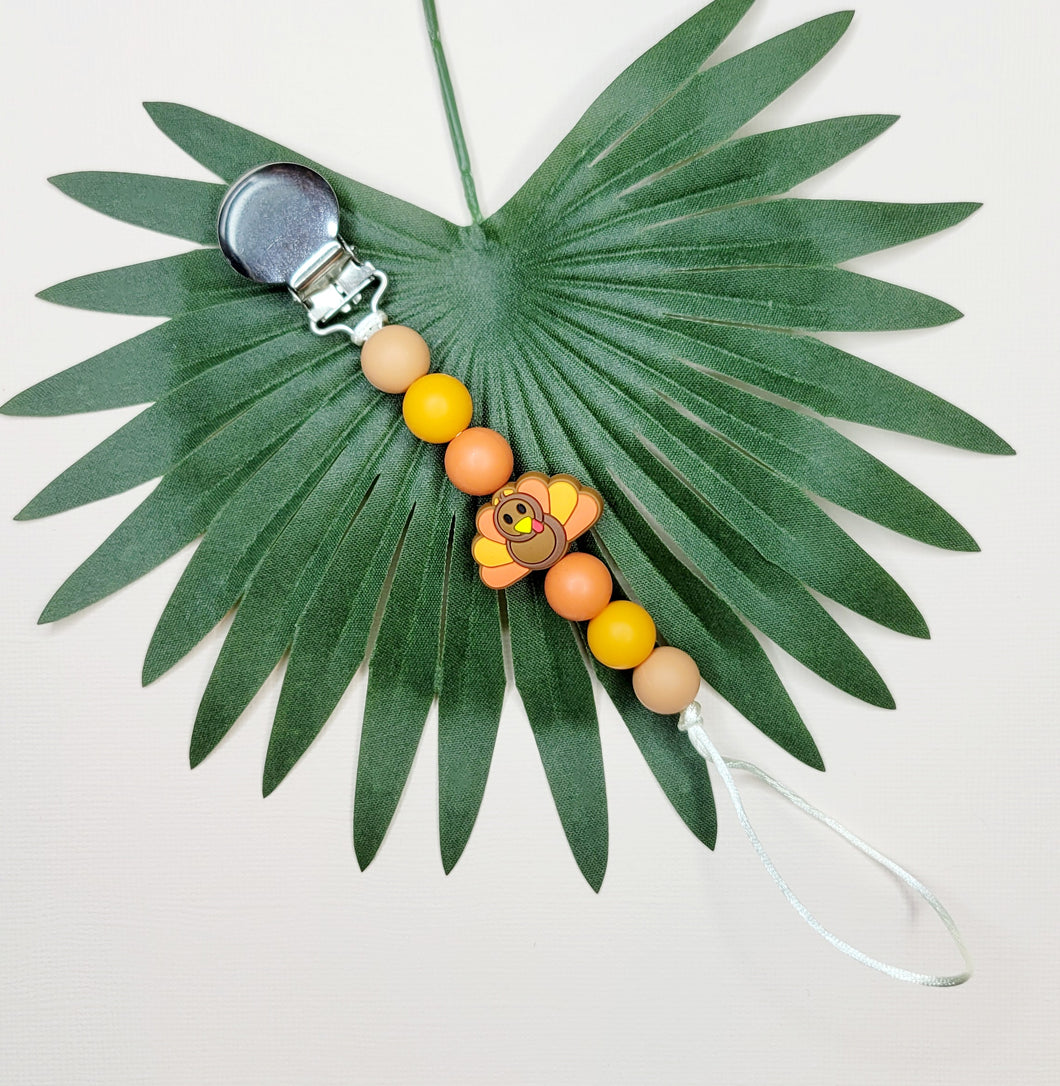 Petite Turkey Pacifier Clip