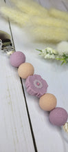 Load image into Gallery viewer, Dusty Lavender Floral Pacifier Clip, Silicone
