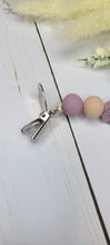 Load image into Gallery viewer, Dusty Lavender Floral Pacifier Clip, Silicone
