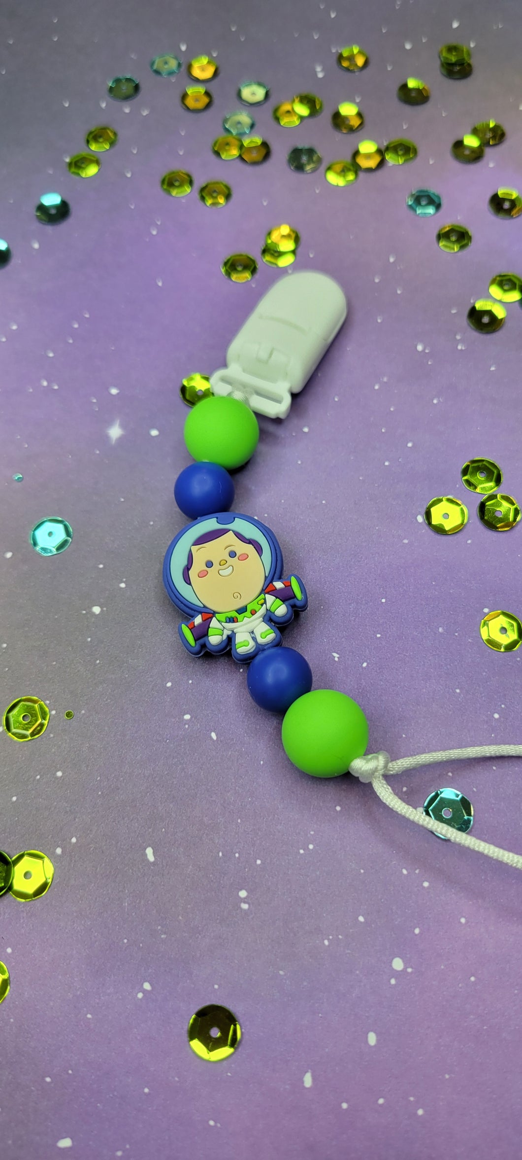 Buzz Inspired Pacifier Clip, Silicone