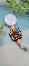 Load image into Gallery viewer, Highland Cow Badge Reel, Silicone
