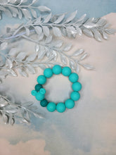 Load image into Gallery viewer, Teal Mouse Teething Ring
