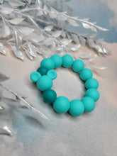 Load image into Gallery viewer, Teal Mouse Teething Ring
