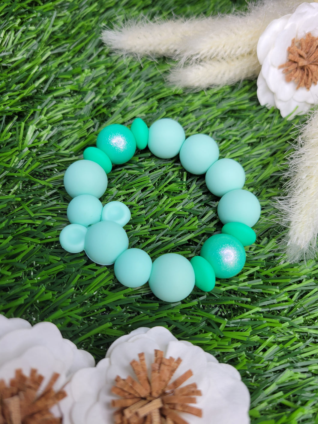 Mint & Opal Mouse Teething Ring