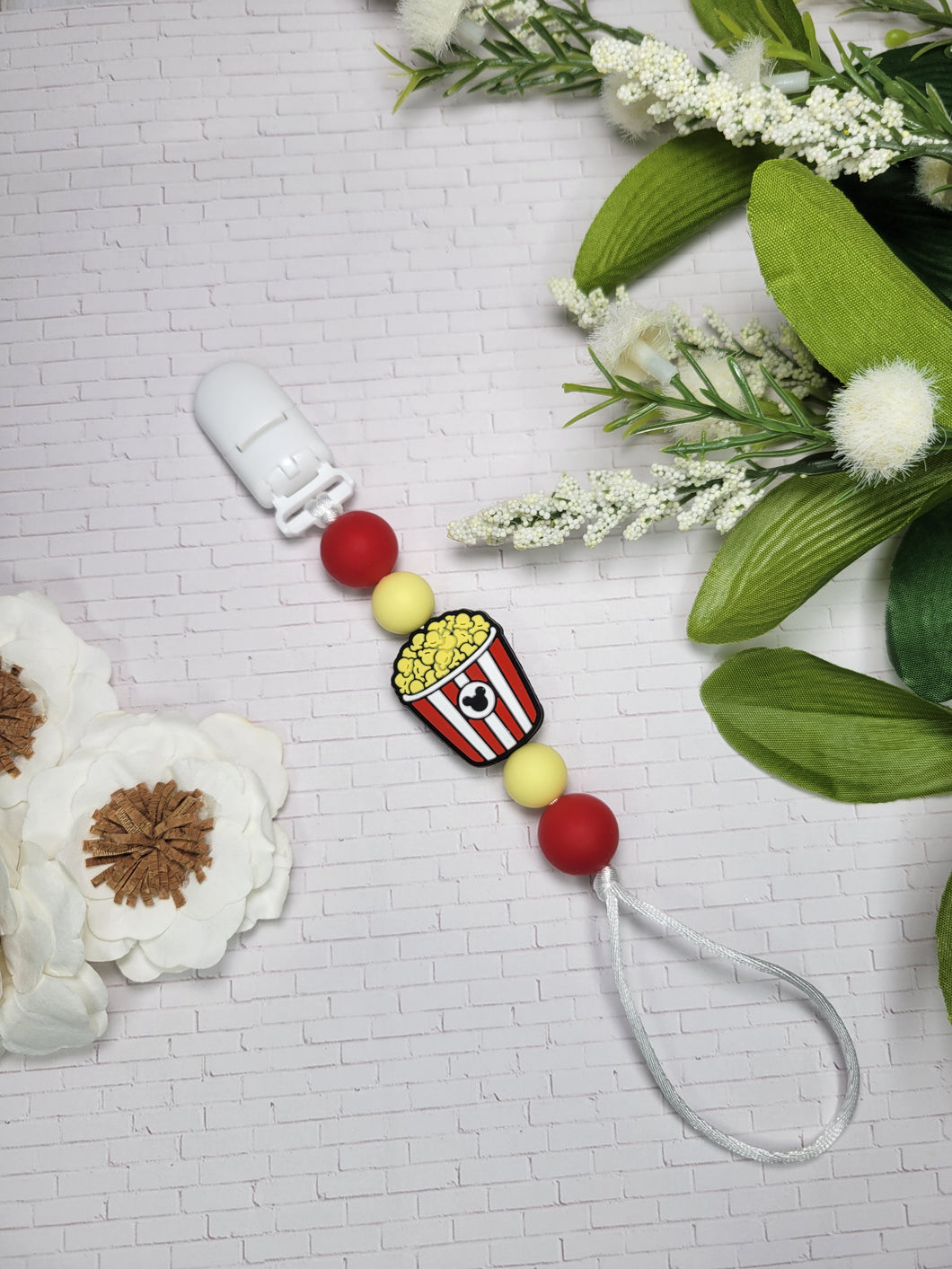 Mouse Snacks Pacifier Clip