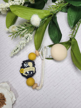 Load image into Gallery viewer, Gold &amp; Navy Wizard House Pacifier Clip
