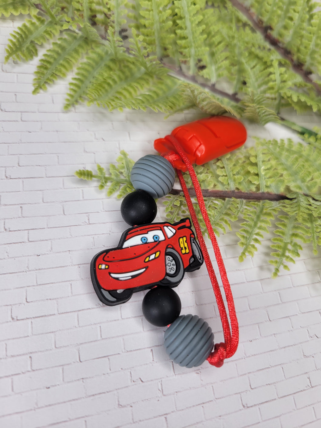Race Car Pacifier Clip