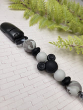 Load image into Gallery viewer, Gray Camo Mouse Pacifier Clip
