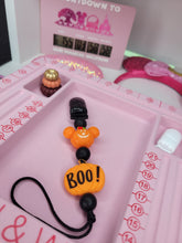 Load image into Gallery viewer, Pumpkin Mouse Pacifier Clip,Silicone
