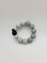 Load image into Gallery viewer, Grey Geo Mouse Teething Ring
