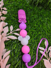 Load image into Gallery viewer, Purple Glowing Mouse Pacifier Clip
