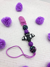 Load image into Gallery viewer, Purple Bat Pacifier Clip
