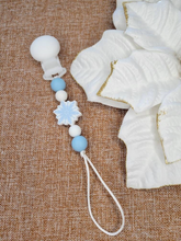 Load image into Gallery viewer, Snowflake Pacifier Clip, Silicone
