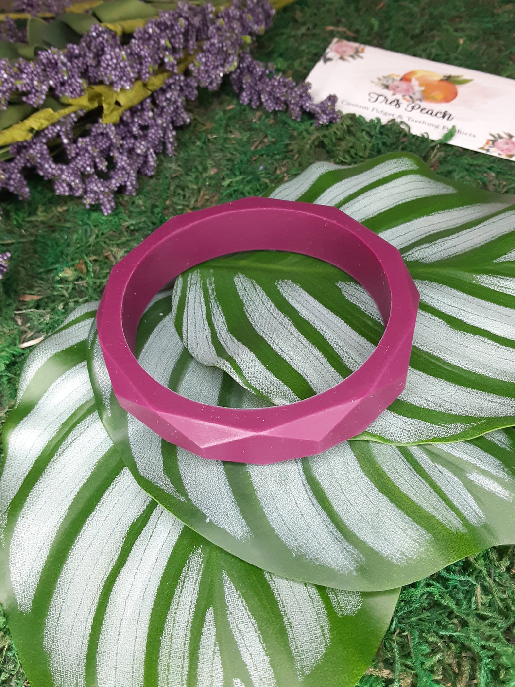 Merlot Colored, Silicone Teething Bracelet