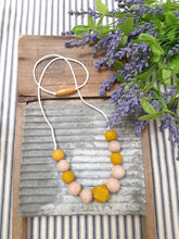 Load image into Gallery viewer, Beechwood and Mustard Nursing/Teething Necklace
