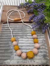 Load image into Gallery viewer, Beechwood and Mustard Nursing/Teething Necklace
