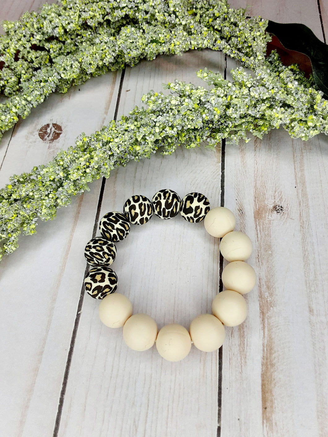 Leopard Print Teething Ring, Silicone