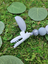 Load image into Gallery viewer, Gray Sea Shell Pacifier Clip, Beach, Summer
